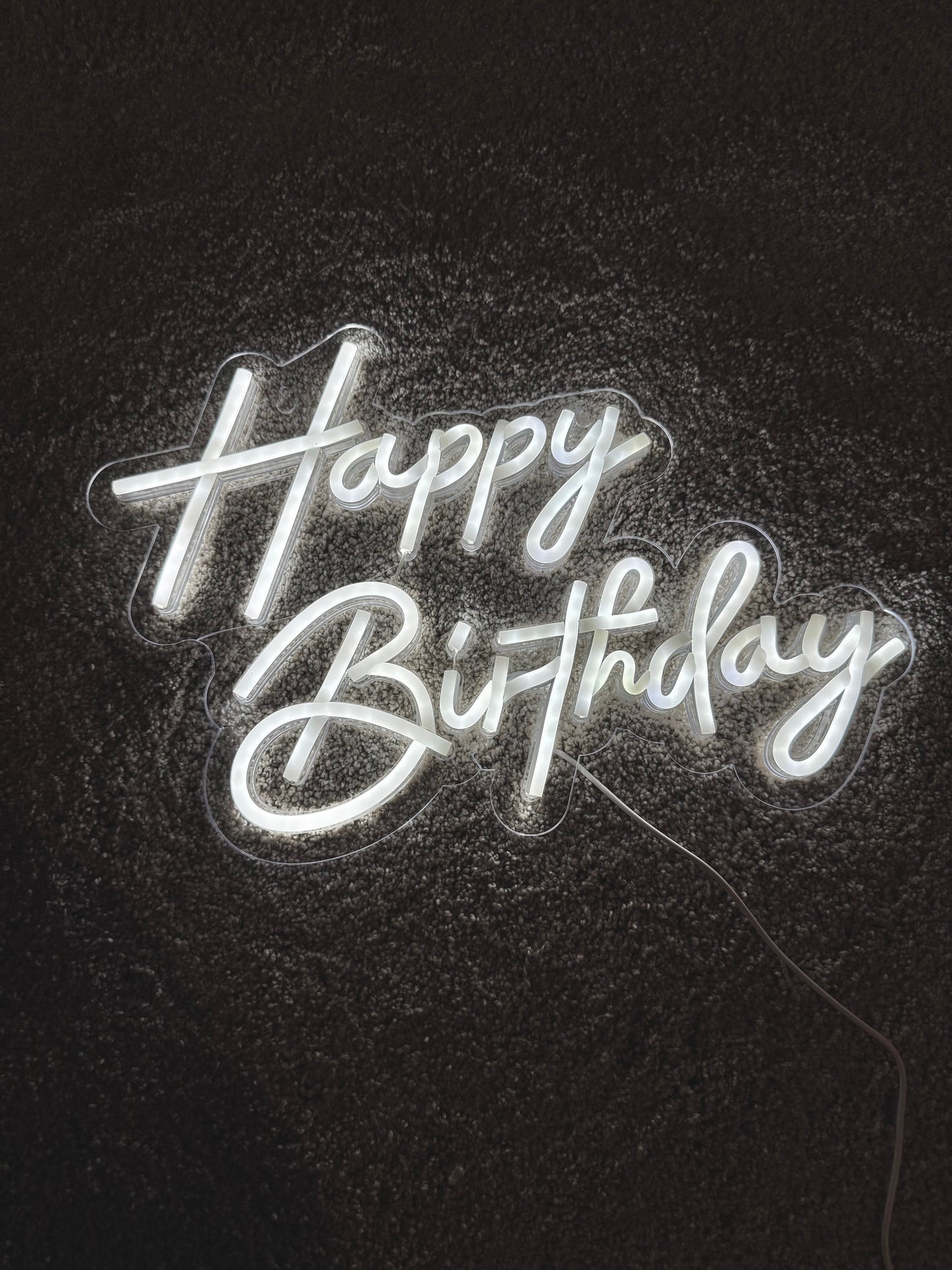 “Happy Birthday” White LED Light