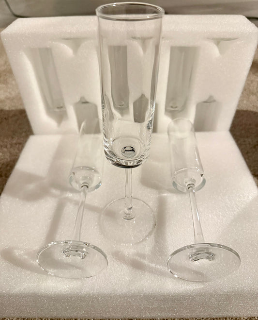 Cylinder Glass Champagne Flutes