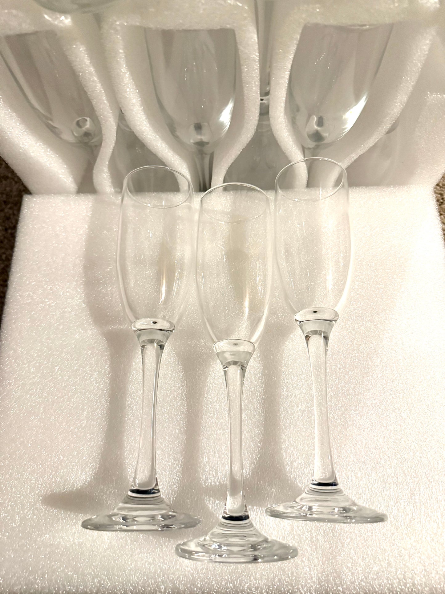 Classic Glass Champagne Flutes